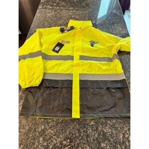 Buffalo Outdoors NFL Atlanta‎ Falcons High Vis Rain Jacket ANSI Class 2 Mens L
